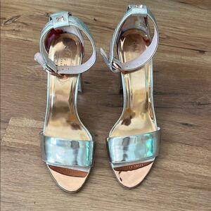Ted Baker London Secoa leather block heeled ankle strap sandals, size 8.5